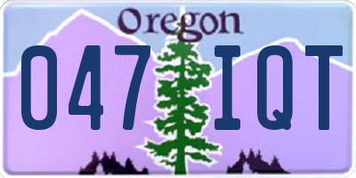 OR license plate 047IQT