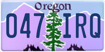OR license plate 047IRQ