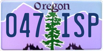 OR license plate 047ISP