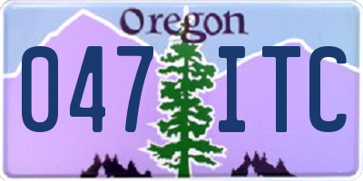OR license plate 047ITC