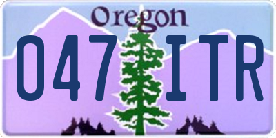 OR license plate 047ITR