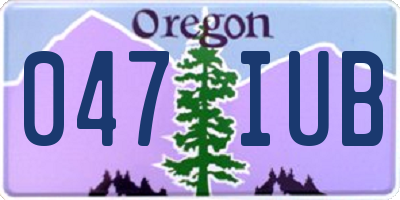 OR license plate 047IUB
