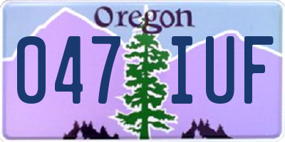 OR license plate 047IUF