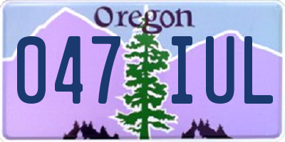 OR license plate 047IUL
