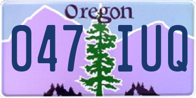 OR license plate 047IUQ