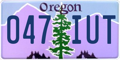 OR license plate 047IUT