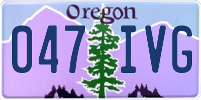 OR license plate 047IVG