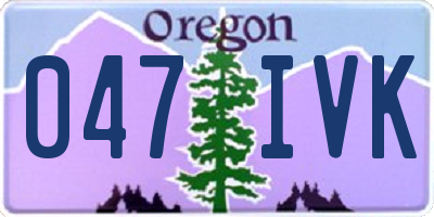 OR license plate 047IVK