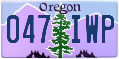 OR license plate 047IWP