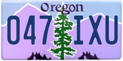 OR license plate 047IXU