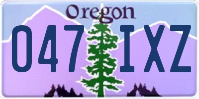 OR license plate 047IXZ