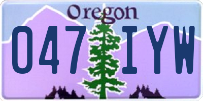 OR license plate 047IYW