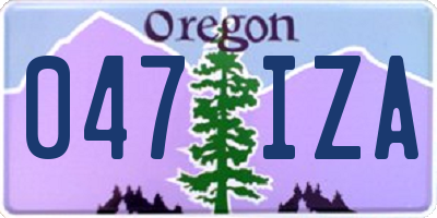 OR license plate 047IZA