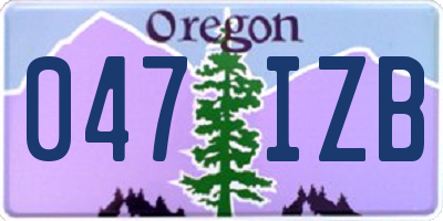 OR license plate 047IZB