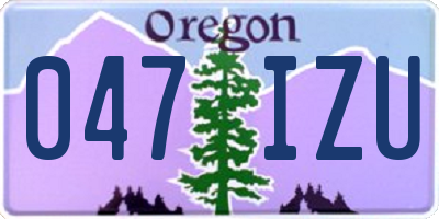 OR license plate 047IZU