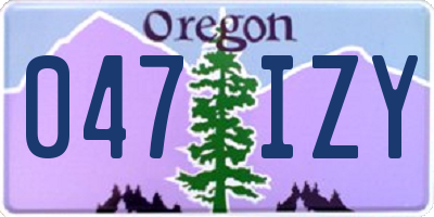 OR license plate 047IZY
