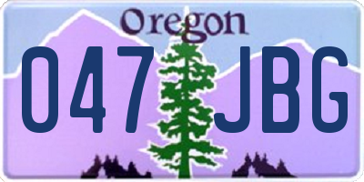 OR license plate 047JBG