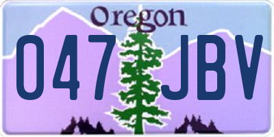 OR license plate 047JBV