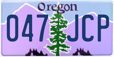 OR license plate 047JCP