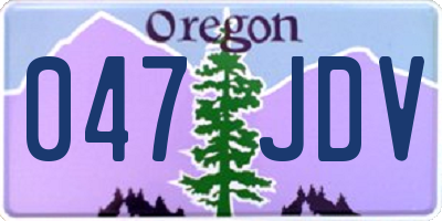 OR license plate 047JDV