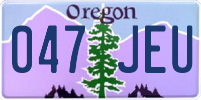 OR license plate 047JEU