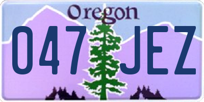 OR license plate 047JEZ