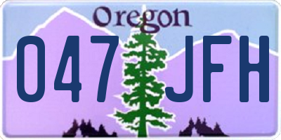 OR license plate 047JFH