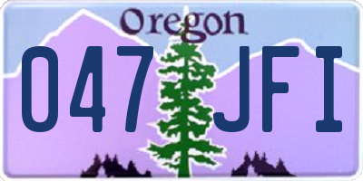OR license plate 047JFI