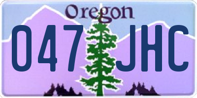 OR license plate 047JHC