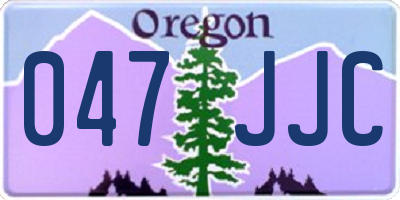 OR license plate 047JJC