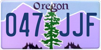 OR license plate 047JJF