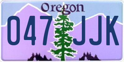 OR license plate 047JJK