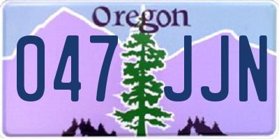 OR license plate 047JJN