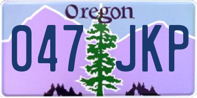 OR license plate 047JKP