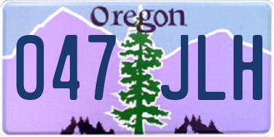 OR license plate 047JLH