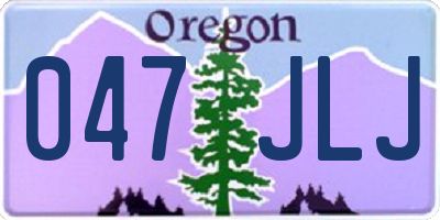 OR license plate 047JLJ