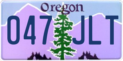 OR license plate 047JLT