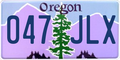 OR license plate 047JLX