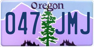 OR license plate 047JMJ