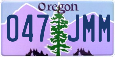 OR license plate 047JMM