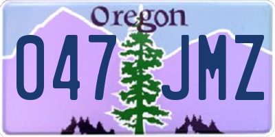 OR license plate 047JMZ