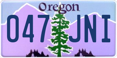 OR license plate 047JNI