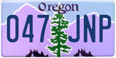 OR license plate 047JNP