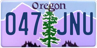 OR license plate 047JNU