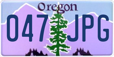 OR license plate 047JPG