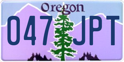 OR license plate 047JPT