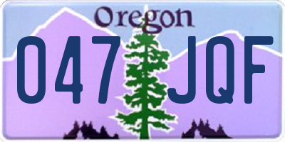 OR license plate 047JQF