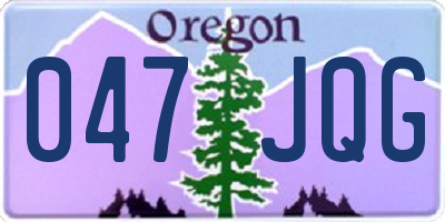 OR license plate 047JQG