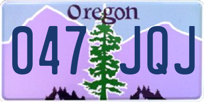 OR license plate 047JQJ