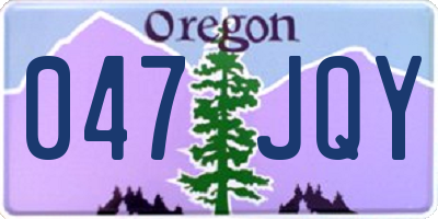 OR license plate 047JQY